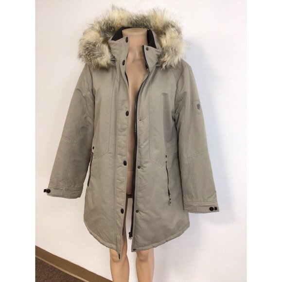 AJG Sport Winter Coat Jacket Faux Fur Trim Womens XL - Picture 2 of 8